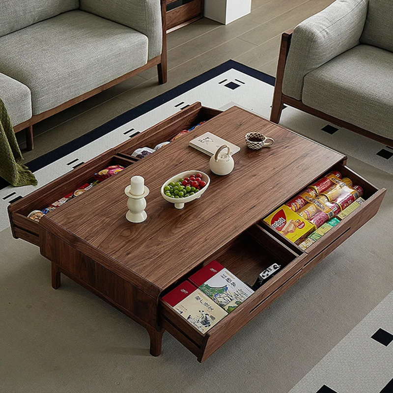 Nouvelle table basse en noyer de style chinois