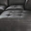 Canapé modulaire en cuir grainé Marion, 6 pièces, gris foncé