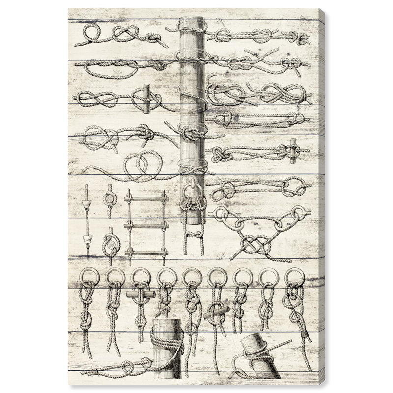 «Sea Knots» par Oliver Gal - reproduction de dessin sur toile, H 15 po x l 10 po x P 1,5 po