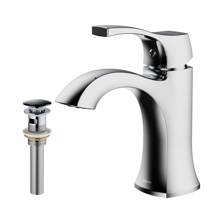 Single-Hole Single-handle Bathroom Faucet with Drain Assembly