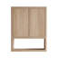 Armoire murale de buanderie l 24 po avec portes réglables et tablette ouverte VANIRror, chêne naturel