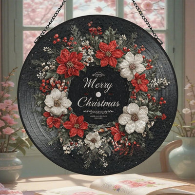 Guirlande de vitrail Merry Christmas