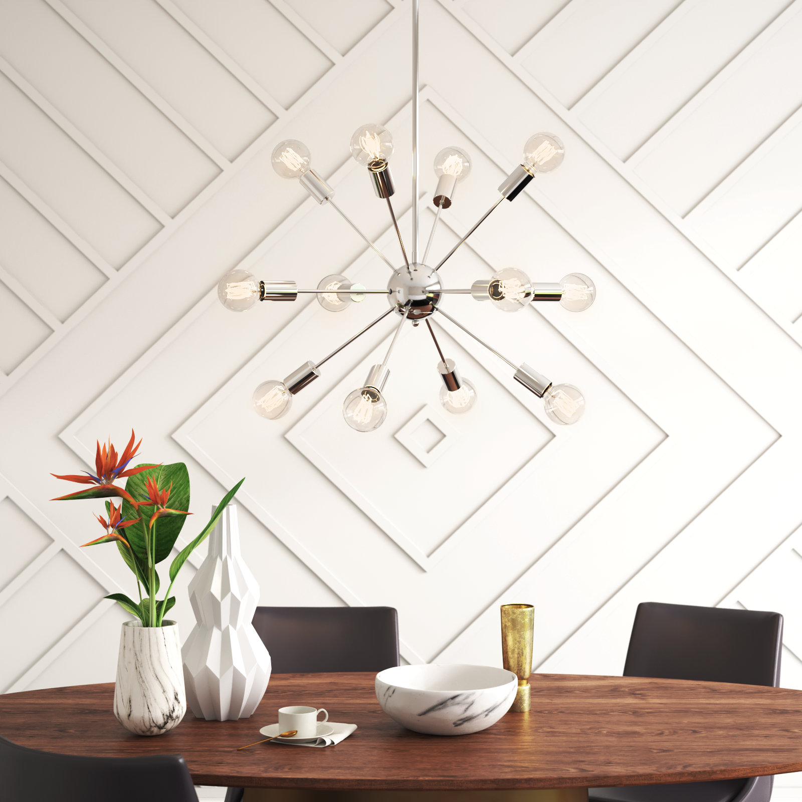Image showcasing Mercury Row Sera 12 - Light Sputnik Sphere Chandelier & Reviews - Wayfair Canada