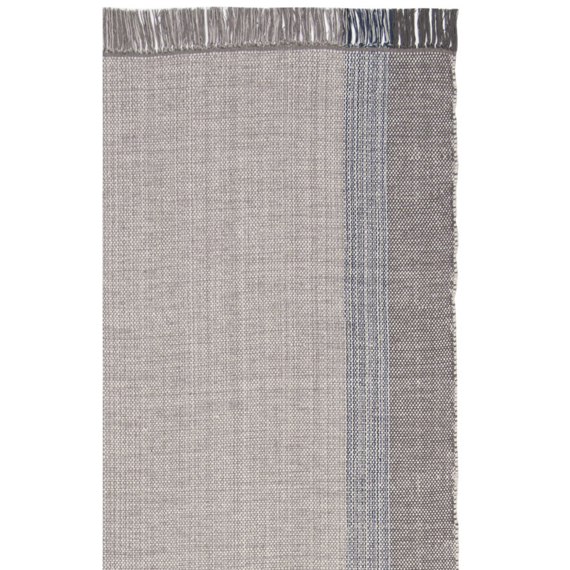 Zoltán Hand Woven Cotton Striped Rug, Rectangle 9' x 12'