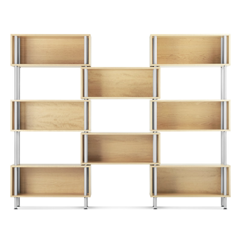 Chicago Bookcase, Steel/Maple
