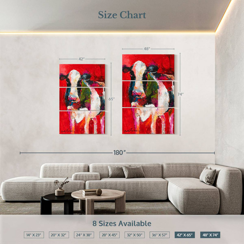 Brampt Cow V, 74" H x 48" W