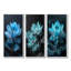 Bleu bleu, lotus rayonnants I - Collection d'art mural Lotus-76004460-76004459-76004457