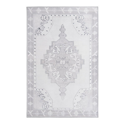 Tapis blanc chenille tissé à la machine