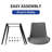 Josman Faux Leather Upholstered Dining Chair with Steel Legs-215142793-245016043
