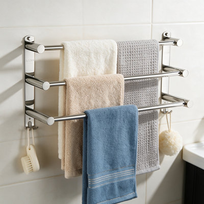 75 cm L Stainless Steel Wall Mounted Towel Rack