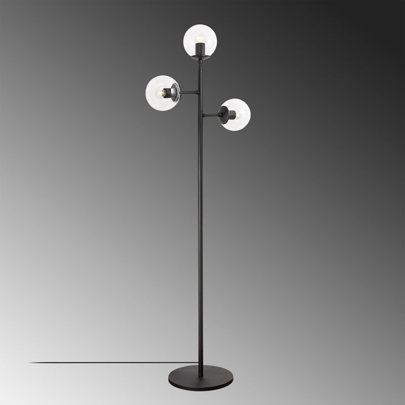64.06'' Tree Floor Lamp, White, Black