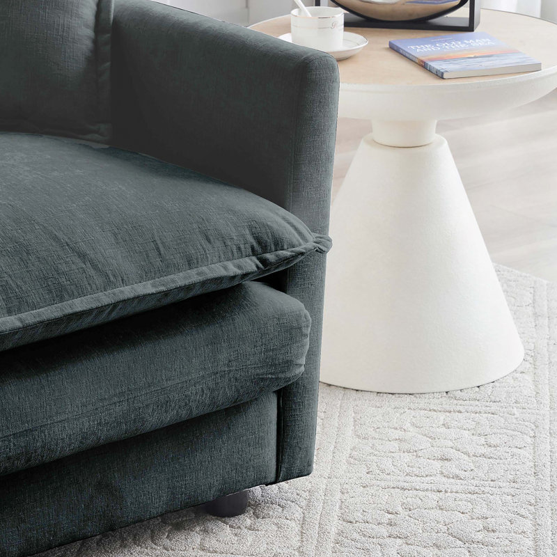 Canapé modulaire polyvalent à 5 places avec repose-pieds réversible et repose-pieds pour le salon