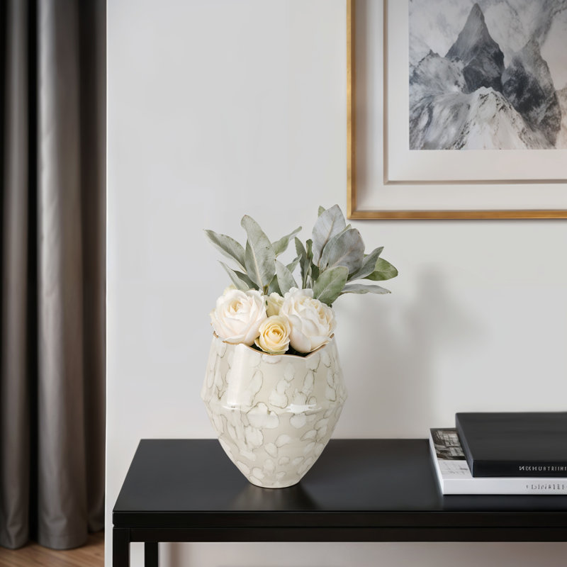 Everly Quinn Caledonia Large Vase, Multi, Overall Height - 10"