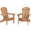 Ensemble de 2 chaises pliantes préassemblées en bois de pruche, idéales pour une fête sur un toit-terrasse ou en camping. Design élégant.