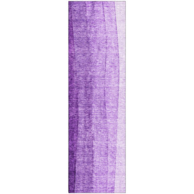 Premium Machine Washable Prisco Purple Rug