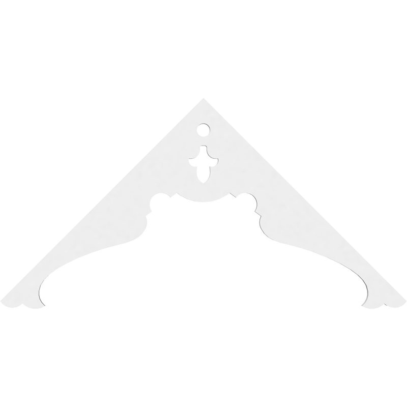 Heath Signature Urethane Gable Pediment, Primed Tan, 24"H x 48"W, 12/12