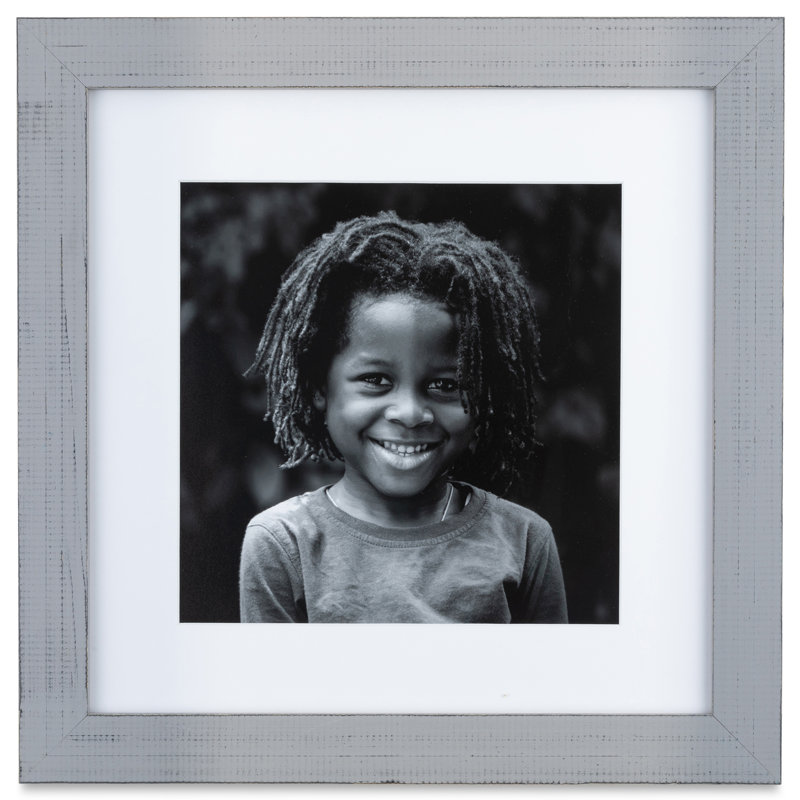 Cadre photo à finition usée Boggs, 5 po x 5 po, Gris
