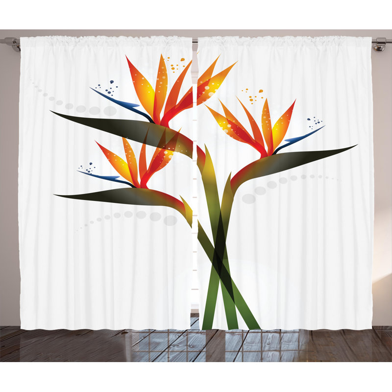 Berrett Semi Sheer Curtain Pair, 54" W x 108" L