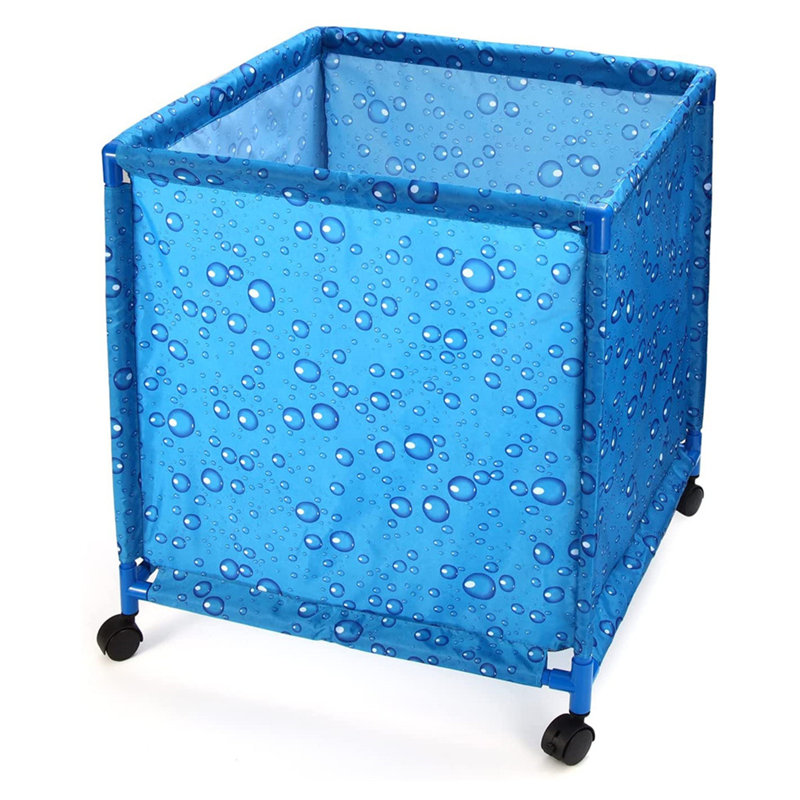 Swimming Pool Storage Box with 4 Swivel Casters Large Capacity Easy Assembly Storage Basket Swimming Balls Floats Toys Container