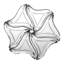 Ensemble Mekayla / 6 plats triangulaires en verre