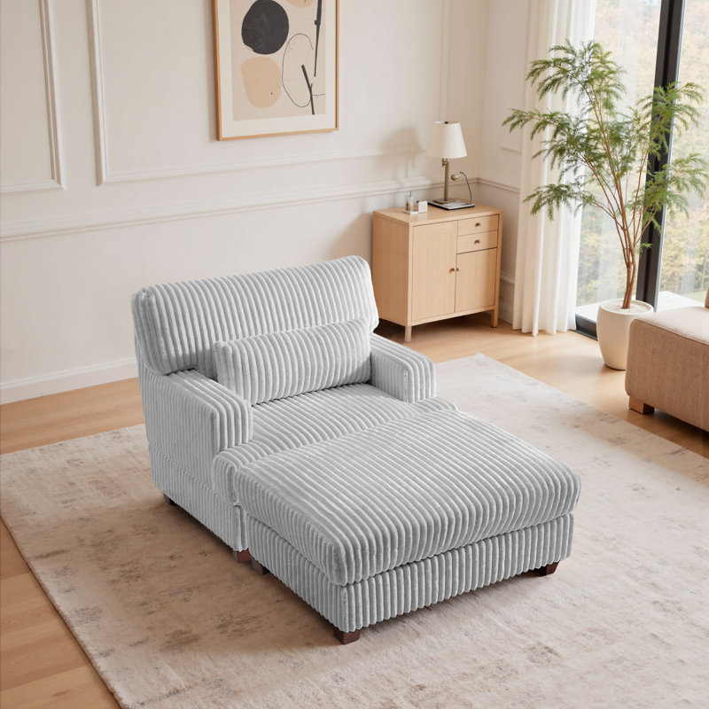 Chaise longue Ermia, Rembourrage en mousse grise