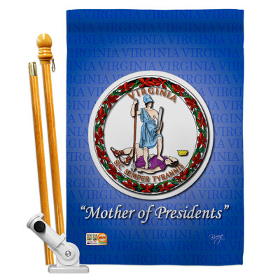 Breeze Decor 2-Sided Polyester 40 x 28 in. Flag set