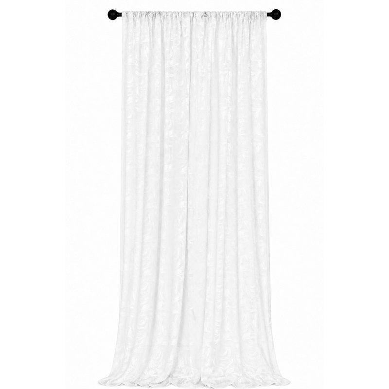 Paityn Sheer Curtain Single Panel, White, 54" W x 96" L
