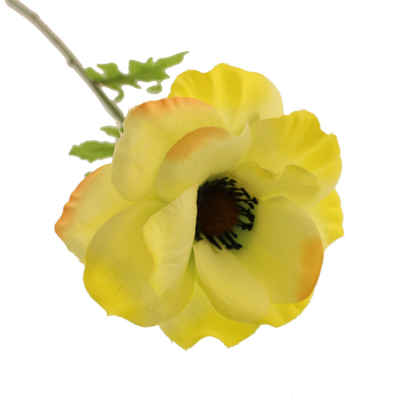 Faux Silk Anemone Arrangement, Yellow