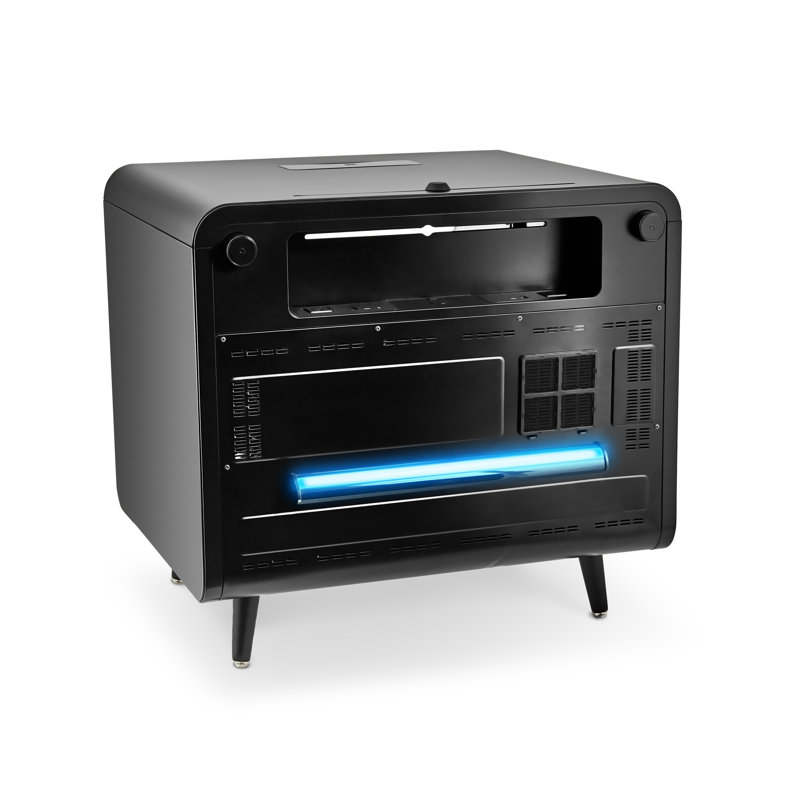 Sobro Smart End Table with Built-In Outlets, Black