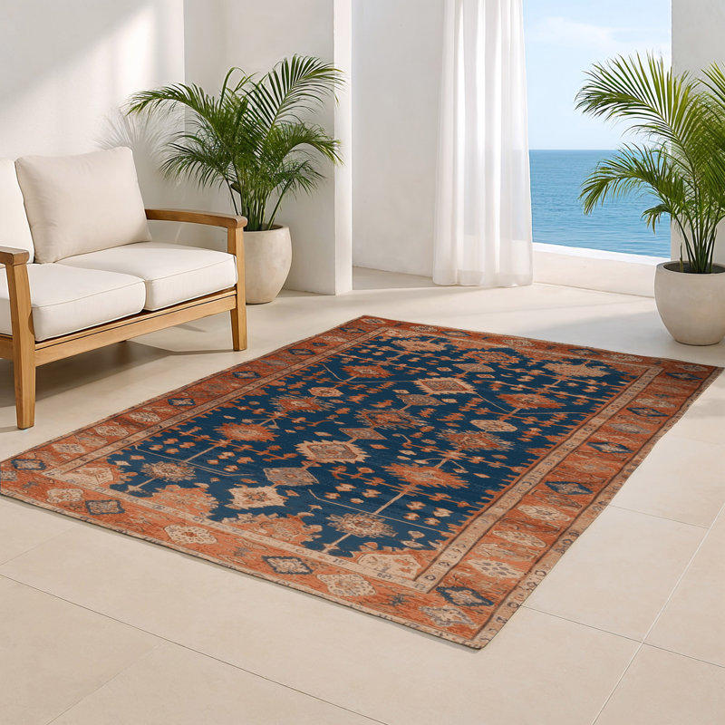 Tapis turc intérieur et extérieur brun, Rectangulaire 8 pi x 10 pi
