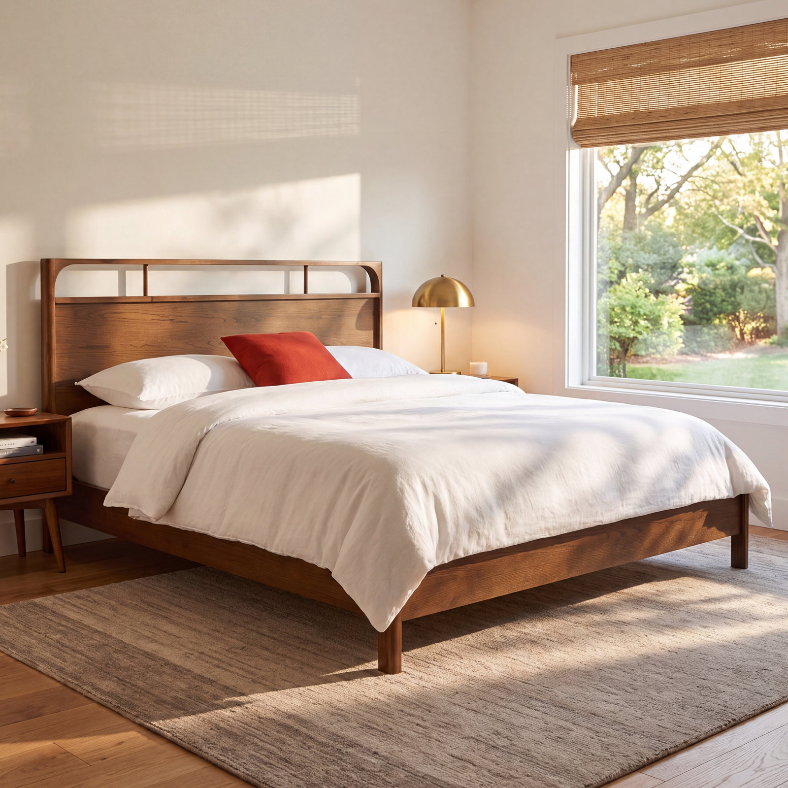 Kaela Oak Bed, Queen