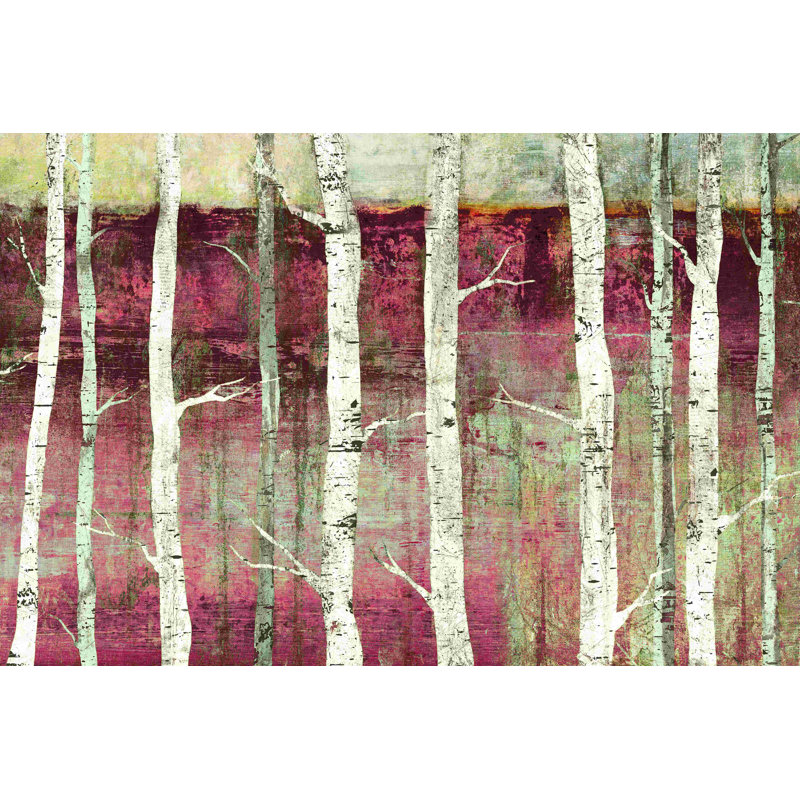Marsala Birchies - impression sur toile tendue, H 20 po x l 30 po