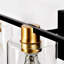 Luminaires de salle de bain 5 lumières noir mat + or mat