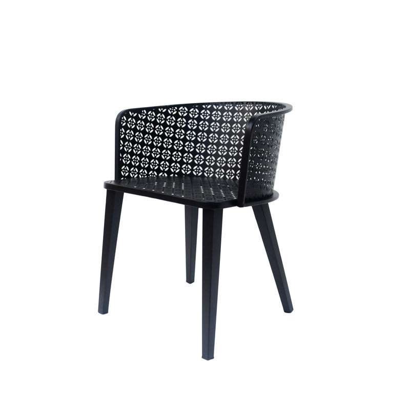 Chaise de salle à manger d'extérieur Milan (sans la table), Noir