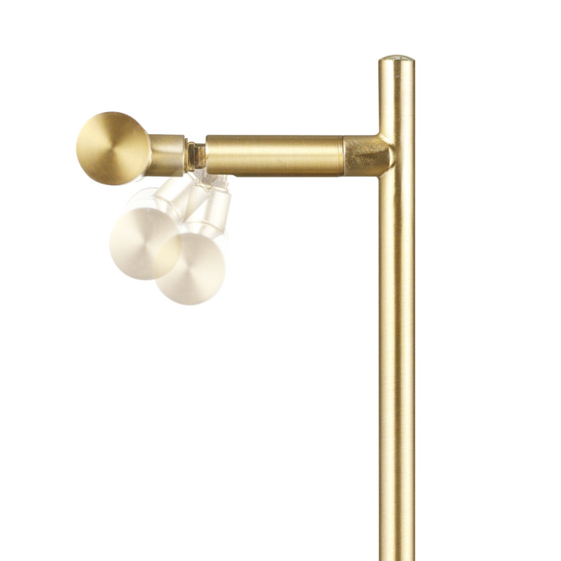Matte Brass Adjustable LED Desk Lamp with Rotary Dimmer
