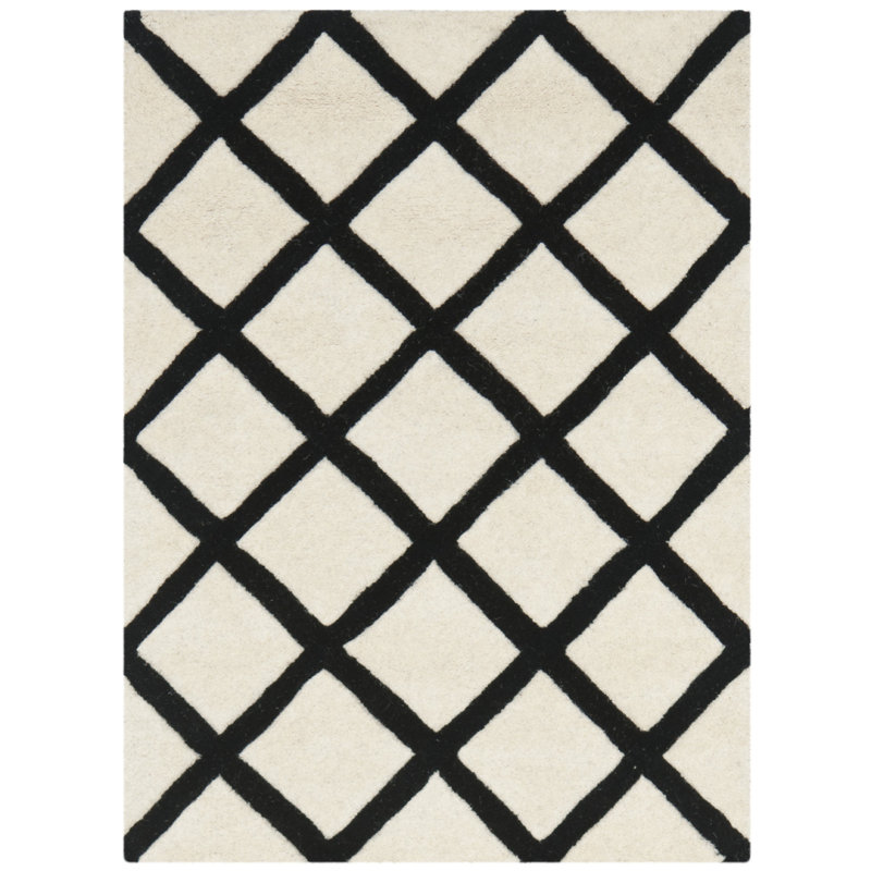 Tapis géométrique en laine touffeté à la main Teresita, Rectangle 2 pi x 3 pi