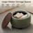 Upholstered Round Storage Ottoman with Wooden Tray-1847113219