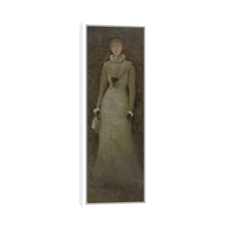 Portrait de Miss Florence Leyland - reproduction d'art sur toile - toile encadrée, 60 po x 20 po, Toile avec cadre, Blanc