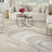 Abstract Machine Woven Area Rug in Cream/Grey-89957681