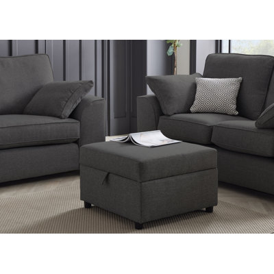 Rheanna 63cm Wide Rectangle Footstool Ottoman with Storage