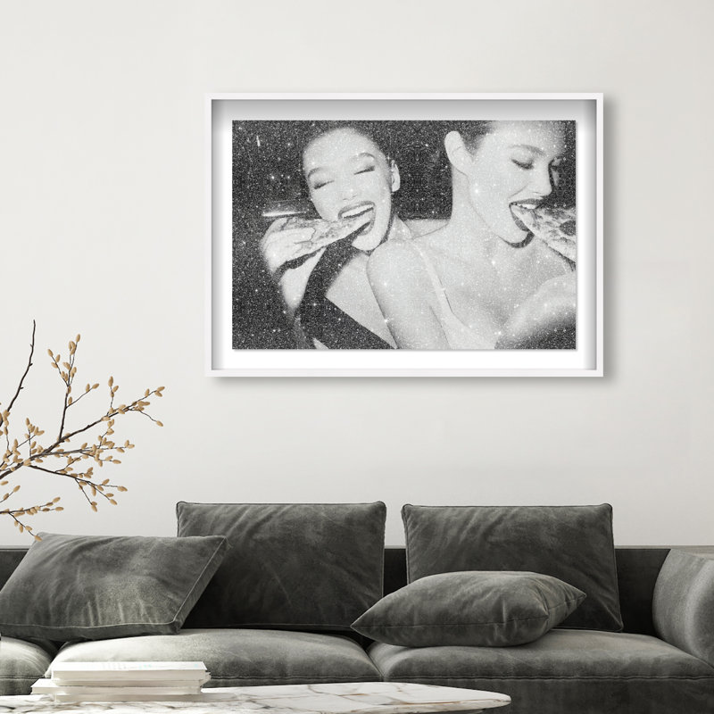 Midnight Mozzarella Print by Oliver Gal, 31.5"H x 46.5"W, White Shadowbox