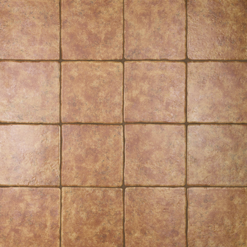 Costa 8" x 8" Ceramic Wall & Floor Tile, Marron