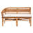 Charlles Polyester Blend Upholstered Rattan Bench