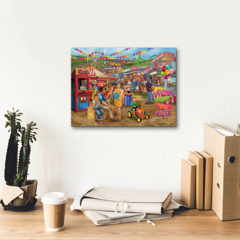'Fairground Games' by Bigelow Illustrations Canvas Wall Art