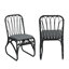 Outdoor PE Wicker Dining Chairs (Set of 2, Grey) - Rattan Style for Versatile Outdoor Use