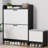 24 Pairs Shoe Storage Cabinet with Cushion Bench and Adjustable Flip Storage Cabinet-722012690