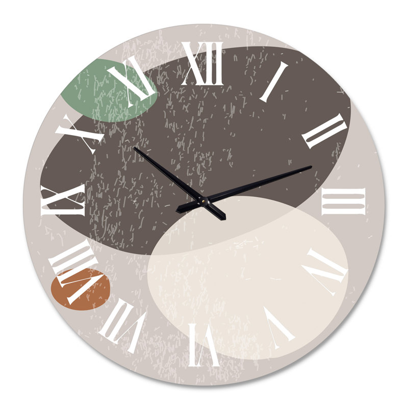 Horloge murale moderne Minimal Elementary Organic and Geometric Compostions, Médium