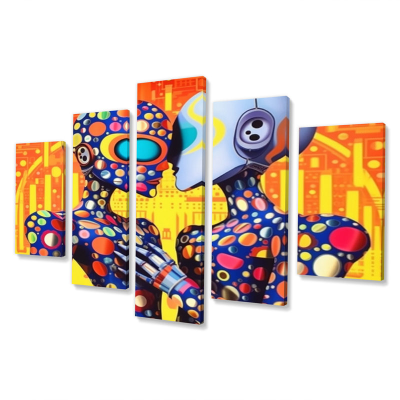 Tevis - Robot Canvas Print - 5 Panels