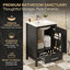 Ensemble de meuble-lavabo simple 20 po avec lavabo en céramique et rangement intégré-608046730-608046731