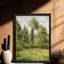 Impressions encadrées en bois massif de qualité supérieure avec motif d'arbres et de gazon parfait pour la décoration de maison et d'appartement-946872430